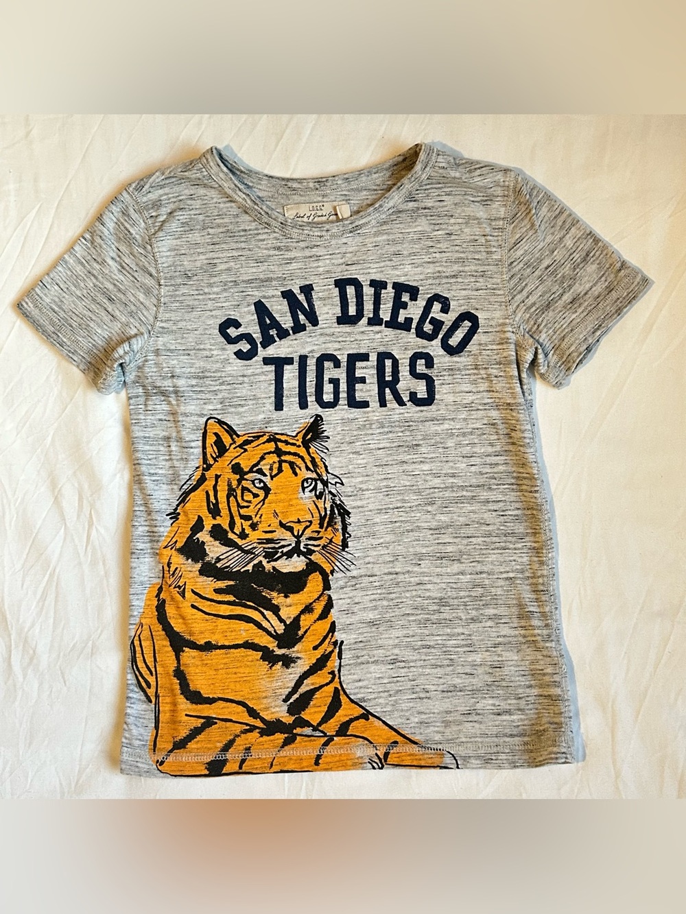 H&M Gray Tee with Orange Tiger Graphic